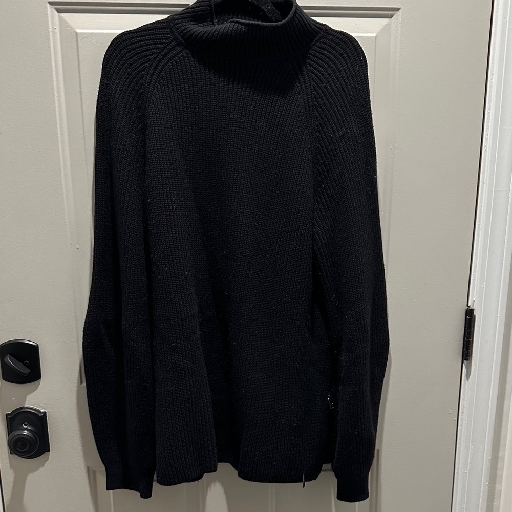 Sweaty Betty Black Turtleneck Tunic Sweater